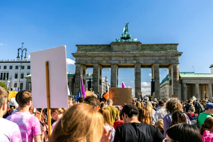 Demonstrators in Berlin