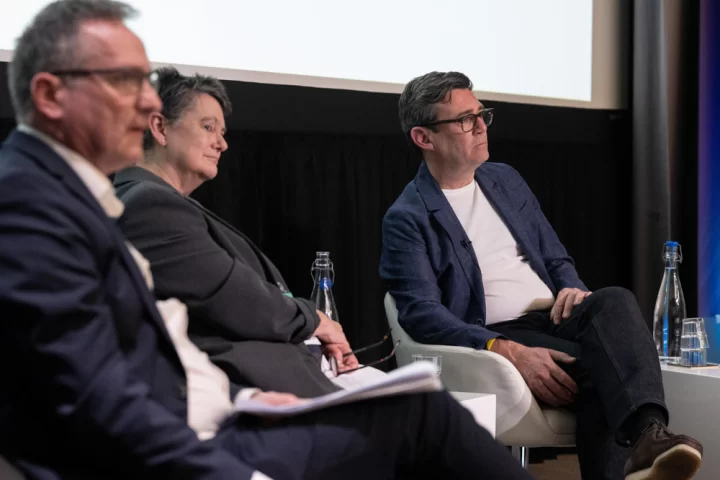 Andy Burnham with Diane Coyle and Michael Kenny