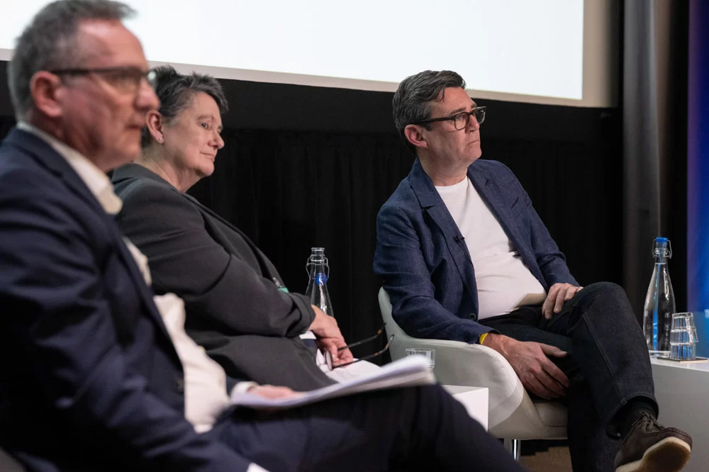 Andy Burnham with Diane Coyle and Michael Kenny