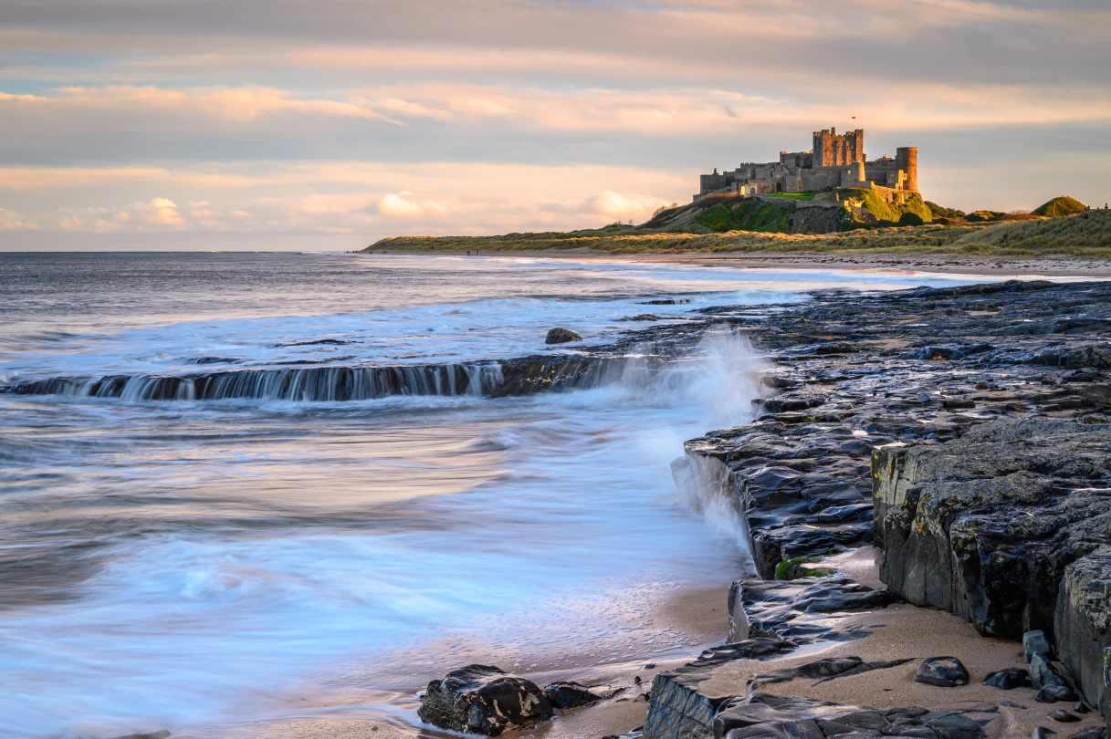 Bamburgh Beach below castle
