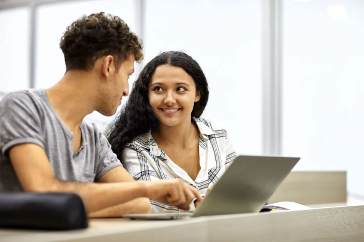 boy and girl with laptop